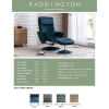 SC.Paddington Recliner Chair & Footstool in Deep Sea SC.Paddington Recliner Chair & Footstool in Deep Sea